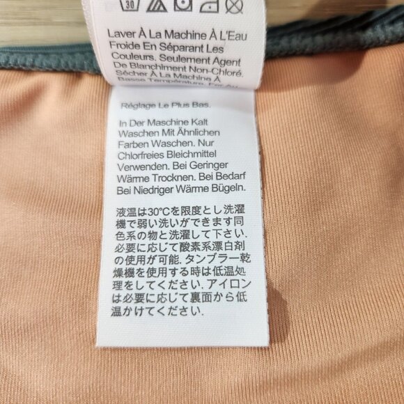 J. Crew Green Ribbed Curved Waist Cheeky String Bikini Bottom New W Tags Women L - Picture 13 of 16